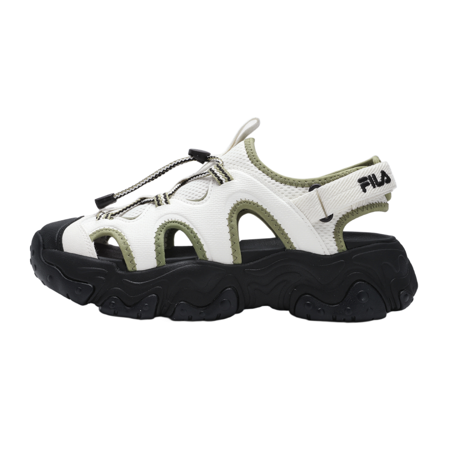 FILA FLUID 5 SANDAL Cat Paw 5 Breathable Height Increasing Abrasion Resistant Beach Sandals Women's Moss Green