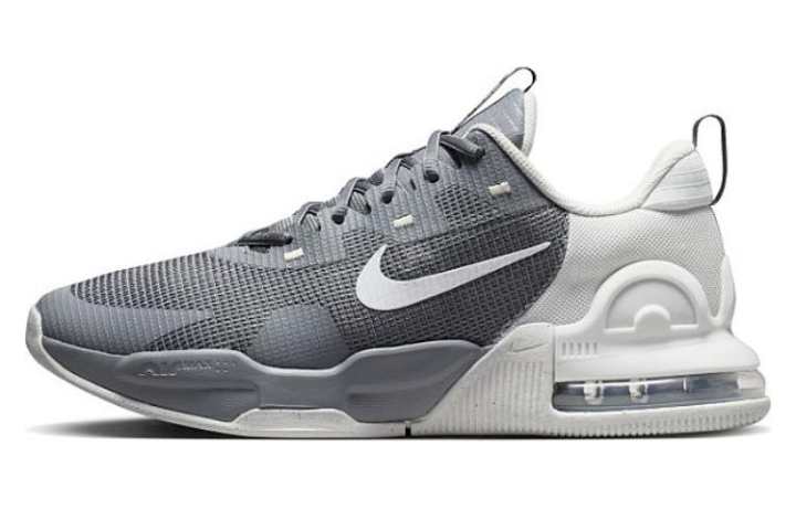Nike Nike Air Max Alpha Trainer 5 Comfortable Cushioning Low top Training Shoes Men's Gray White