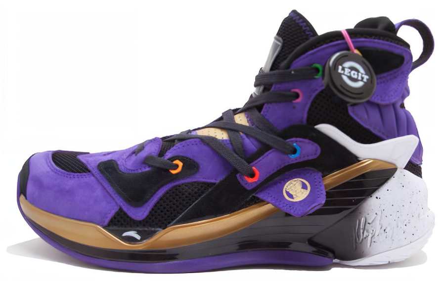 ANTA MARVEL x Anta KT4 Comfortable Slip Resistant Abrasion Resistant High top Basketball Shoes Men's Purple