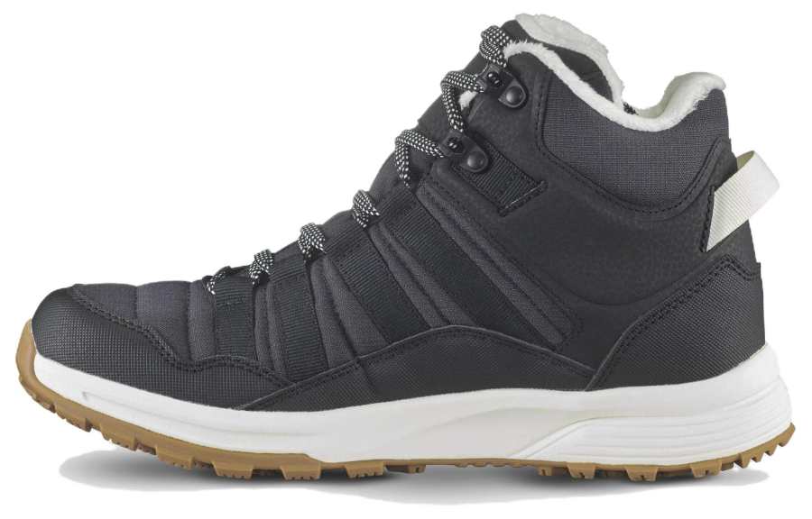 DECATHLON SH500 Round Tip Waterproof Thermal, Fleece Lined Padded Snow Boots Women's Black Gray