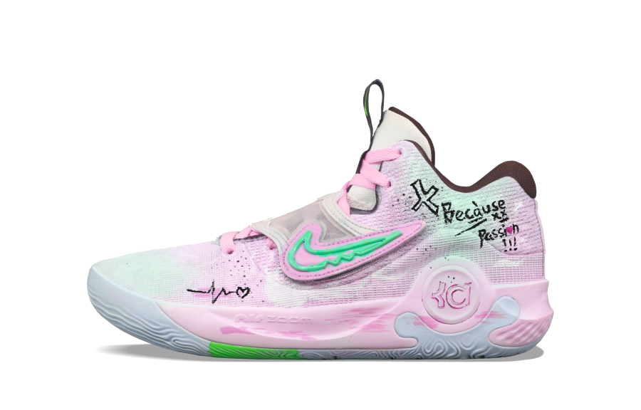Nike Nike KD Trey 5 X Cherry Blossom Fabric Cushioning Slip Resistant Abrasion Resistant Low top Basketball Shoes Men's Pink
