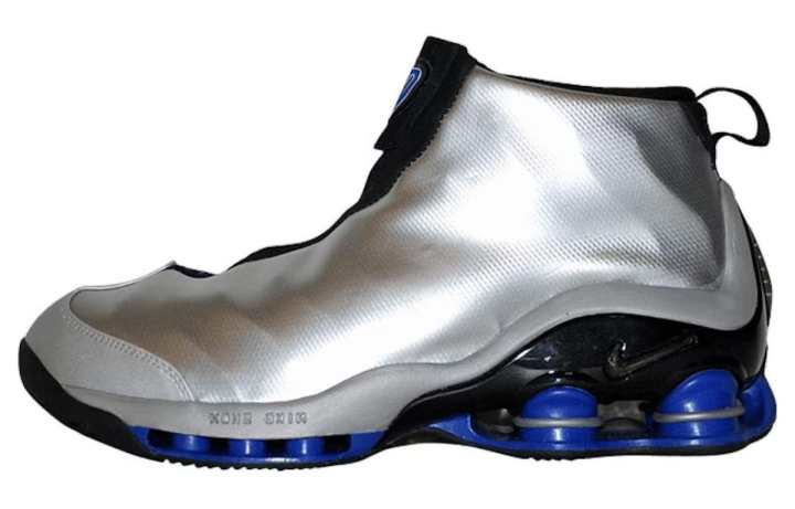 Nike Nike Shox VC4 Cushioning Breathable Cushioning Breathable Mid top Basketball Shoes Unisex Silver White