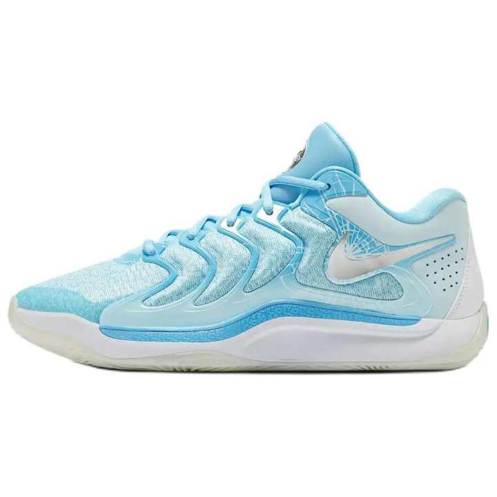 Nike Nike KD 17 Slip Resistant Abrasion Resistant Low top Basketball Shoes Men's Blue