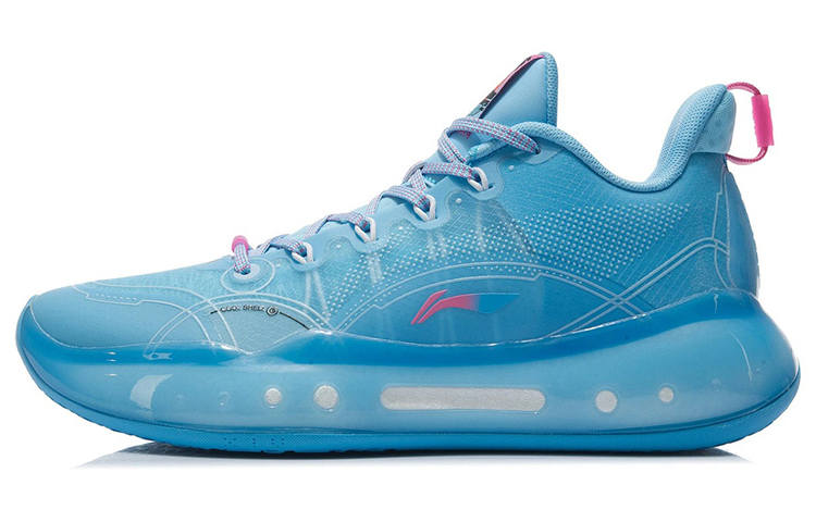 Li-Ning Li Ning YuShuai 14 Boom Basketball Shoes Men's Low Top Moon White Blue