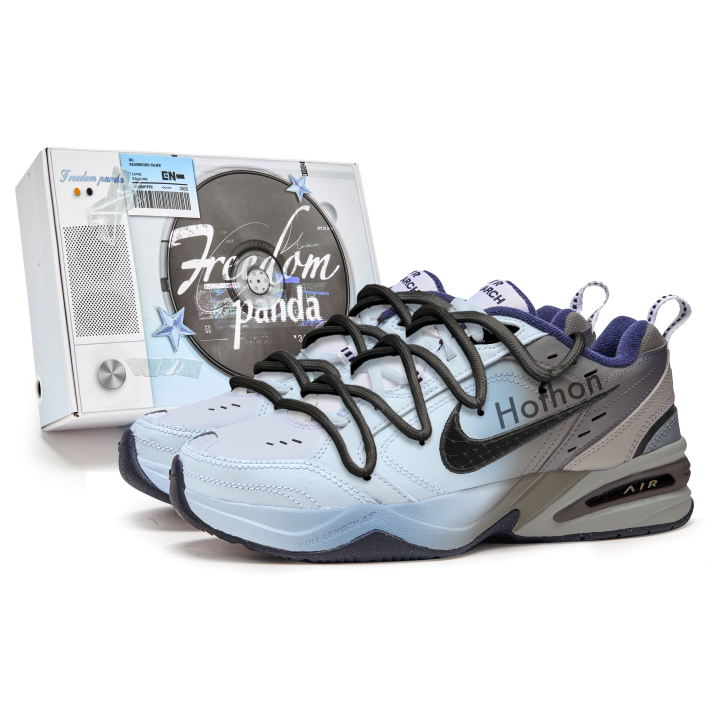 Nike Nike Air Monarch 4 Abrasion Resistant Abrasion Resistant Low top Chunky Sneakers Unisex Blue Brown