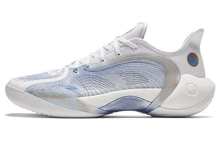 Anta 3 Point Rain 2 Cushioning Slip Resistant Low top Basketball Shoes Men's White Blue
