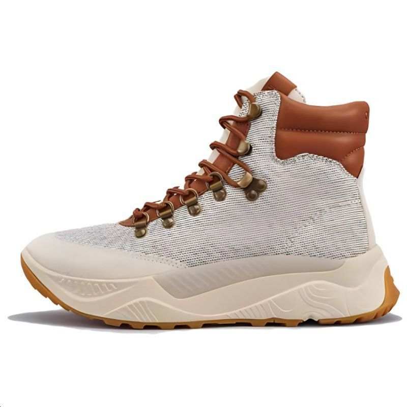 TSUBO UH Original Cushioning, Wear Resistant High top Mountaineering Shoes Unisex Ecru