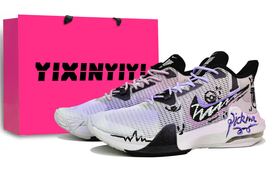 Nike Nike Air Max Impact 3 Slip Resistant Abrasion Resistant Low top Basketball Shoes Men's Purple Pink