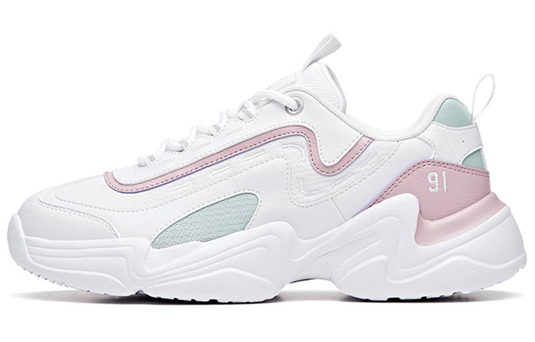 Anta Slip Resistant Cushioning Abrasion Resistant Low top Chunky Sneakers Women's Dusty Purple White