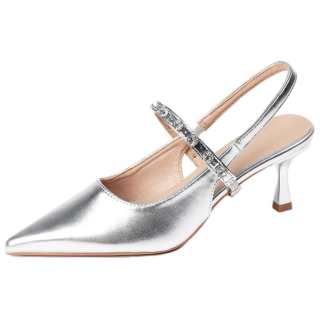 WALIBU Slim Heel High Heels 5CM Women's Silver