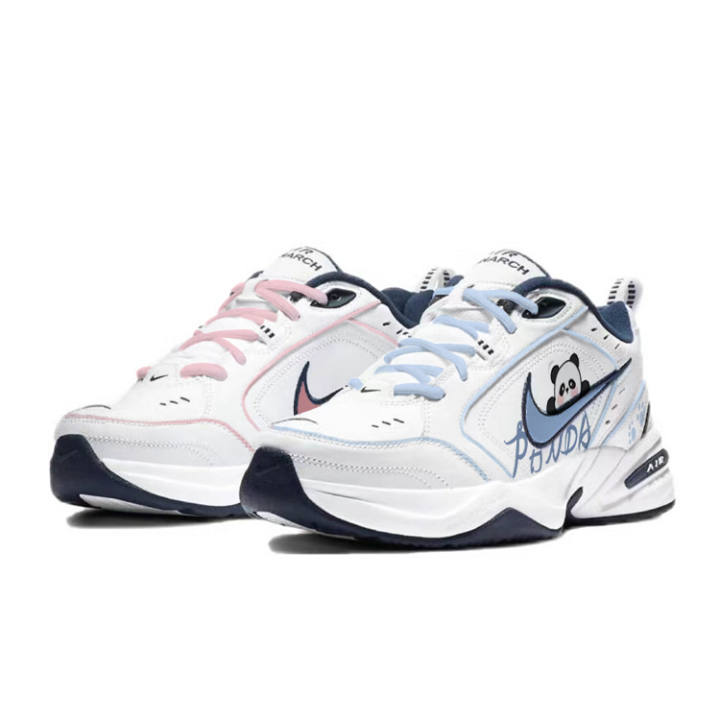 Nike Nike Air Monarch 4 Slip Resistant Abrasion Resistant Low top Chunky Sneakers Unisex White Blue Pink