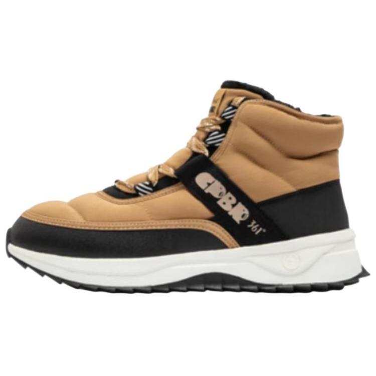 361° Fleece Snow Thermal Abrasion Resistant Short Snow Boots Men's Brown Black