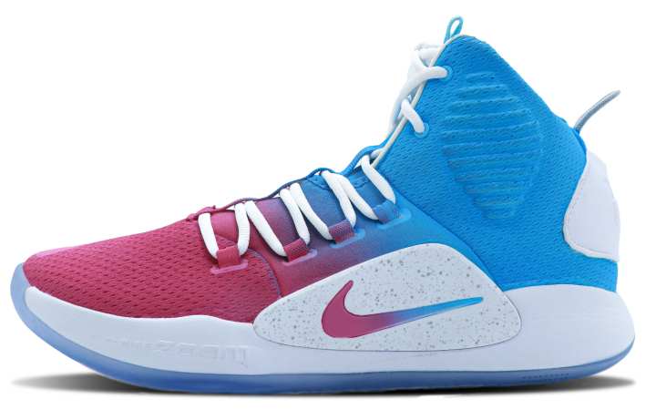 Nike Nike Hyperdunk X Cushioning High top Basketball Shoes Men's Blue Pink