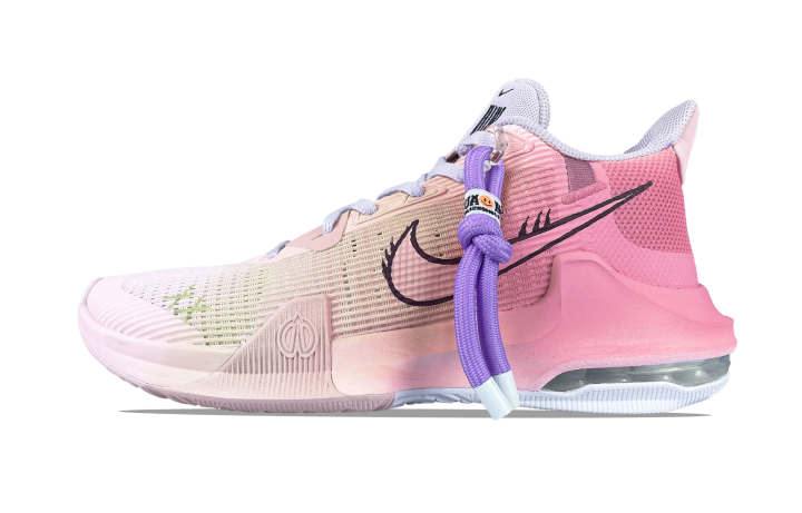 Nike Nike Air Max Impact 3 Fabric Abrasion Resistant Support Low top Basketball Shoes Unisex Pink