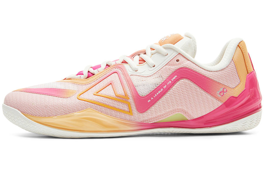 PEAK Low top Professional Performance Basketball Shoes Men's Pink Rose Red