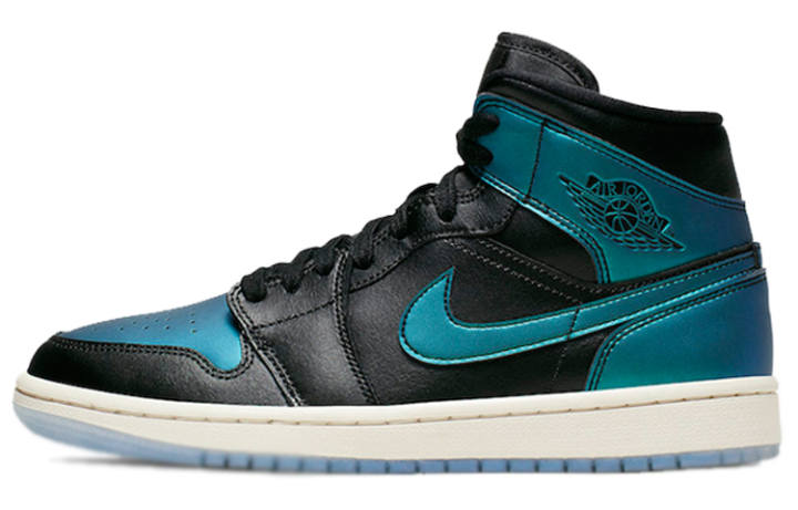Jordan Jordan 1 Mid Iridescent Black Women's