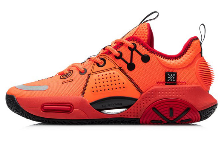 Li-Ning Li Ning All City 9 Basketball Shoes Men's Low Top Neon Glow Orange