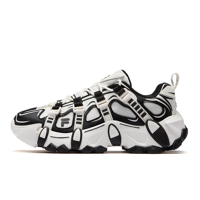 FILA FUSION Joshua Vides x FILA FUSION EXOCET Mountains Shoes Coverage Height Increasing Low top Chunky Sneakers Women's Snow Black