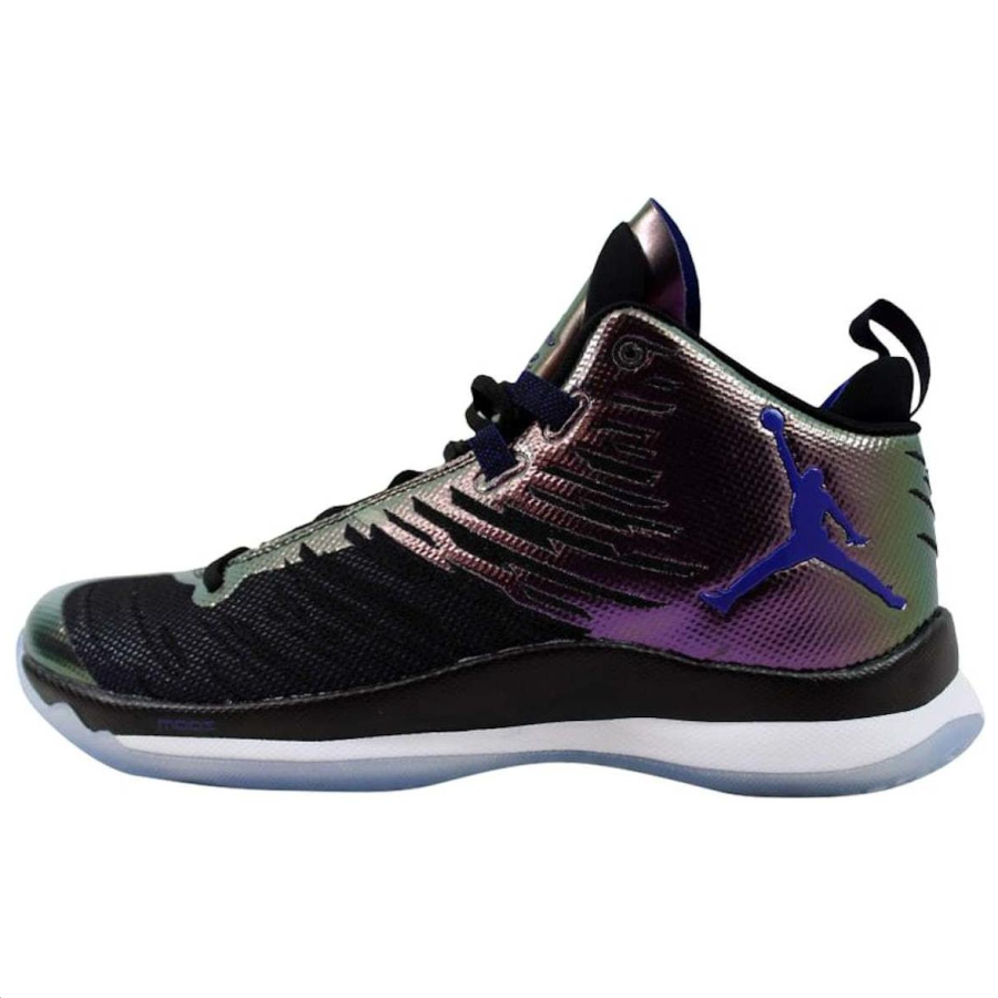 Jordan Jordan Super.Fly 5 Slip Resistant Abrasion Resistant Mid top Basketball Shoes Unisex Black White
