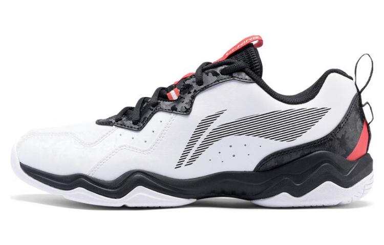 Li-Ning Li Ning CS6 Comfortable Slip Resistant, Abrasion Resistant, Breathable Low top Badminton Shoes Unisex White Black