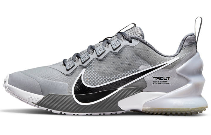 Nike Nike Force Zoom Trout Cushioning Slip Resistant Abrasion Resistant Low top Training Shoes Men's Gray