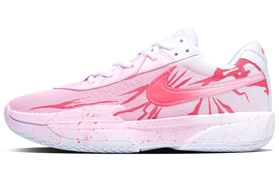 Nike Nike Air Zoom G.T. Cut Academy Pink Glow Abrasion Resistant Low top Basketball Shoes Unisex White Pink