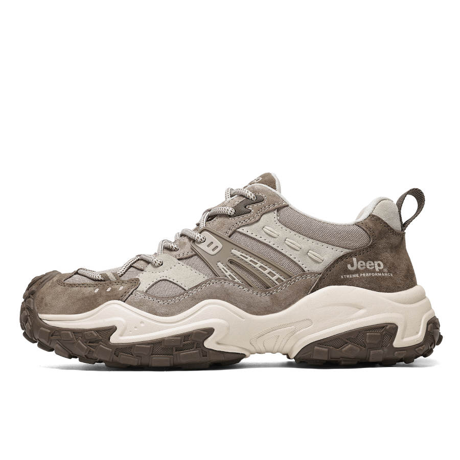 Jeep Cushioning Abrasion Resistant Breathable Lightweight Grip Low top Mountaineering Hiking Shoes Men's