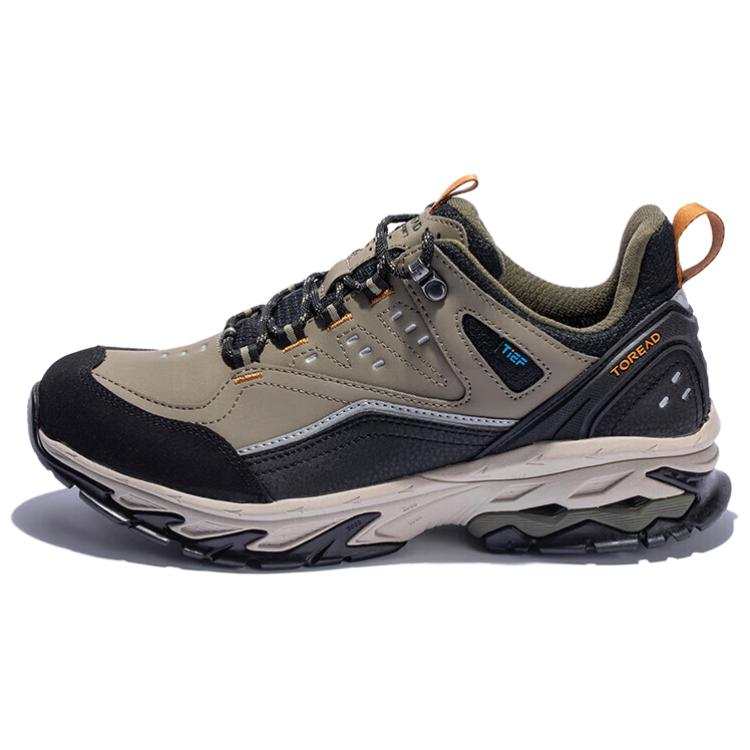 TOREAD Slip Resistant Abrasion Resistant Slip Resistant Abrasion Resistant Low top Hiking Shoes Men's Brown Black