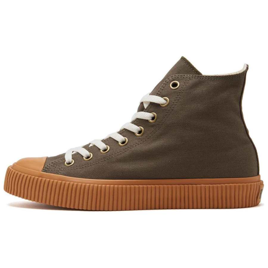 Converse All Star Fashion Abrasion Resistant Cushioning High top Canvas Shoes Unisex Brown Japan Version