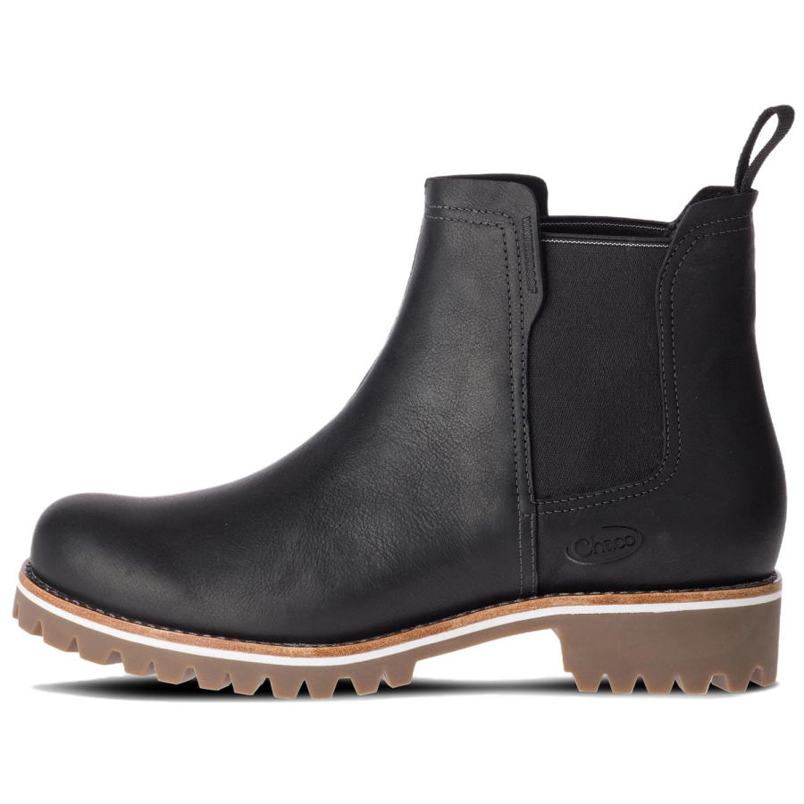 Chaco Leather Short Chelsea Boots Women's Black