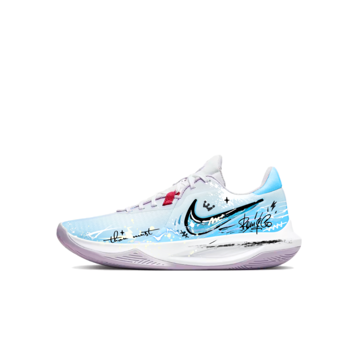 Nike Nike Precision 6 Mechanical Spirit, Beyond The Sea Low top Basketball Shoes Men's White Blue