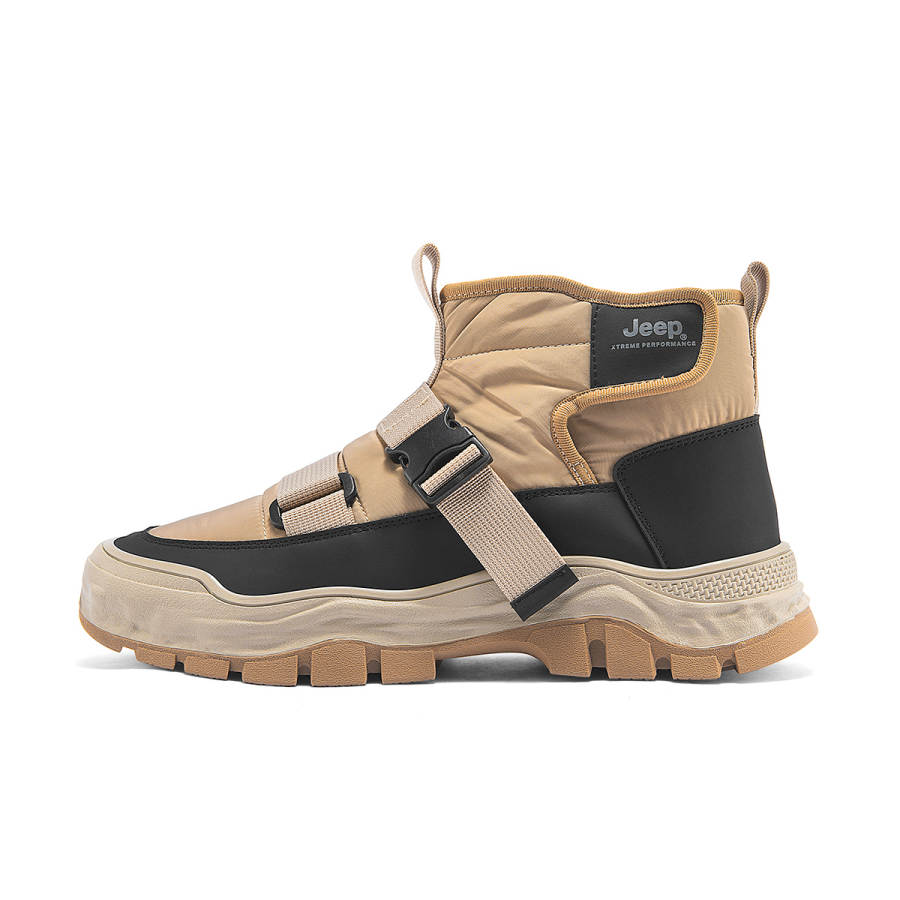 Jeep Snow Boots Men's Black \ Gray \ Earth Yellow