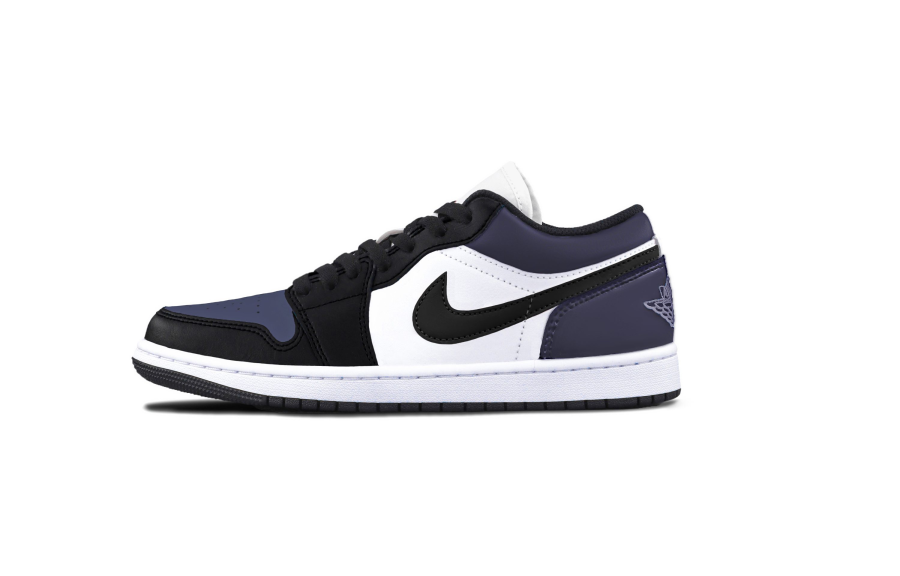 Jordan Jordan Air Jordan 1 Sanded Purple Leather Cushioning, Wear Resistant Low top Skateboard Shoes Unisex Black Purple