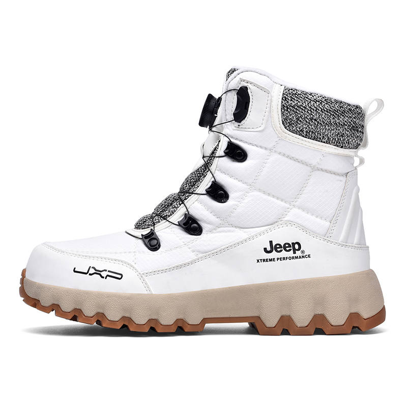 Jeep Abrasion Resistant Fleece Lined Thermal, Versatile Minimalist Style, Comfortable Short Snow Boots Unisex