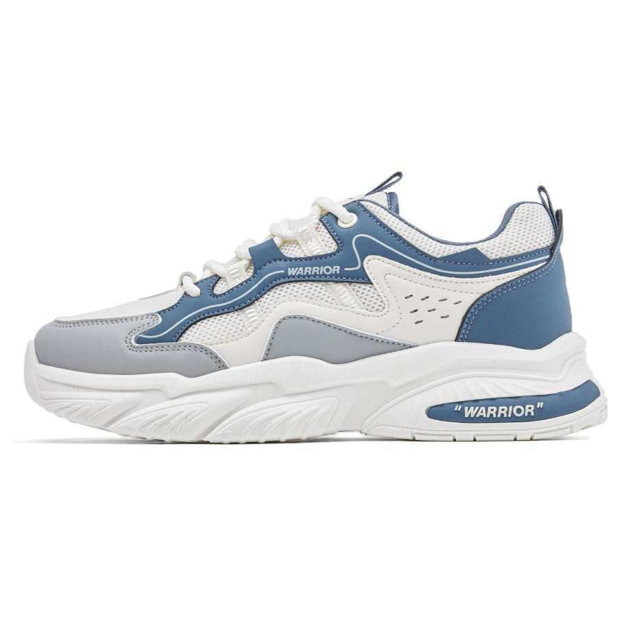 Warrior Breathable And Lightweight Low top Chunky Sneakers Men's Beige Gray Blue