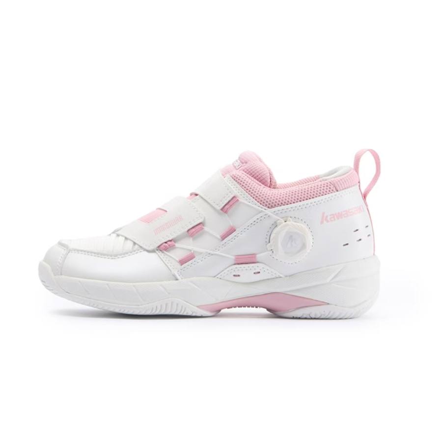 Kawasaki Glory Series Rubber Slip Resistant Low top Badminton Shoes Unisex Pink White