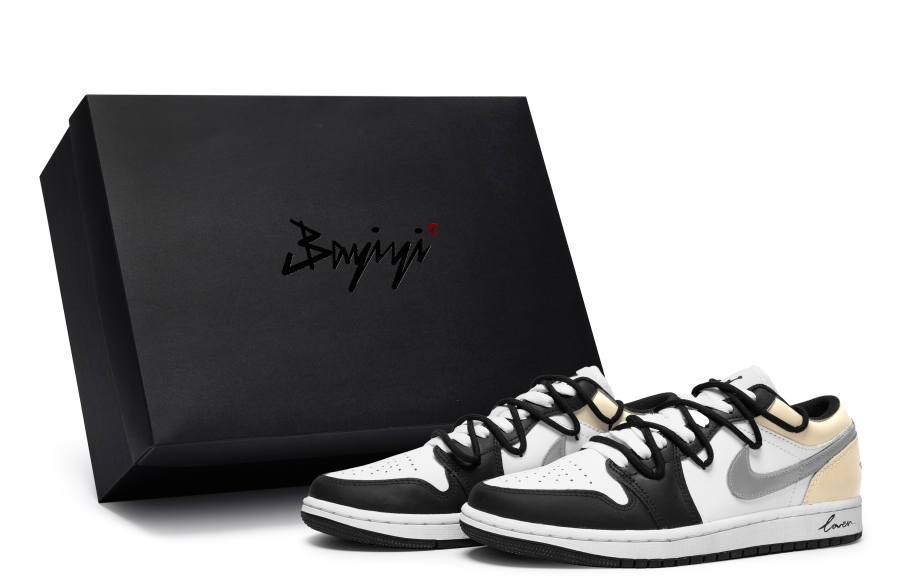 Jordan Jordan Air Jordan 1 LOW 811 Manufacturing, Youth Era Yellow, Special Shoe Box Slip Resistant Abrasion Resistant