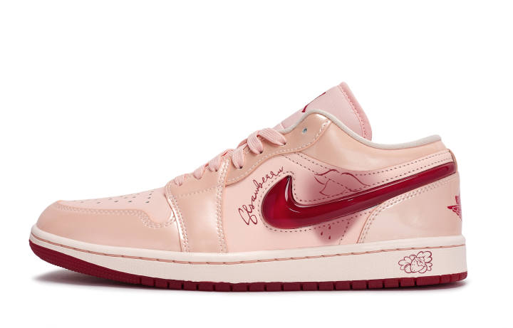 Jordan Jordan Air Jordan 1 Wondrous Blossoms, Berry Pulp Slip Resistant Abrasion Resistant