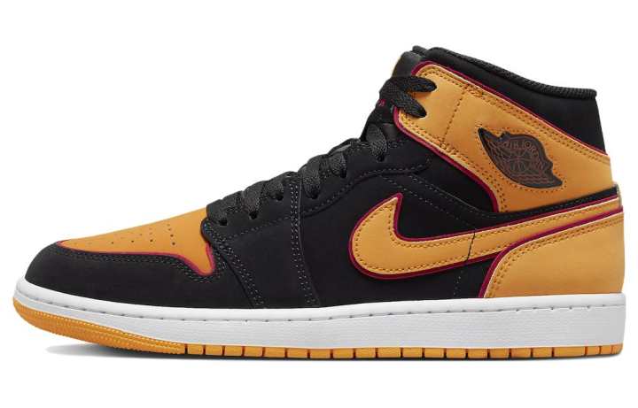 Jordan Jordan 1 Mid Fat Tongue Black Orange