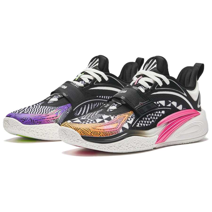 Anta KAI 1 Low top Basketball Shoes Men's Mismatched Black White