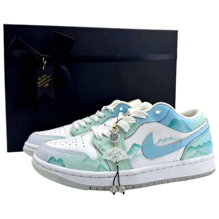 Jordan Jordan Air Jordan 1 Peak Green Sbox Synthetic Leather Abrasion Resistant Height Increasing Low top