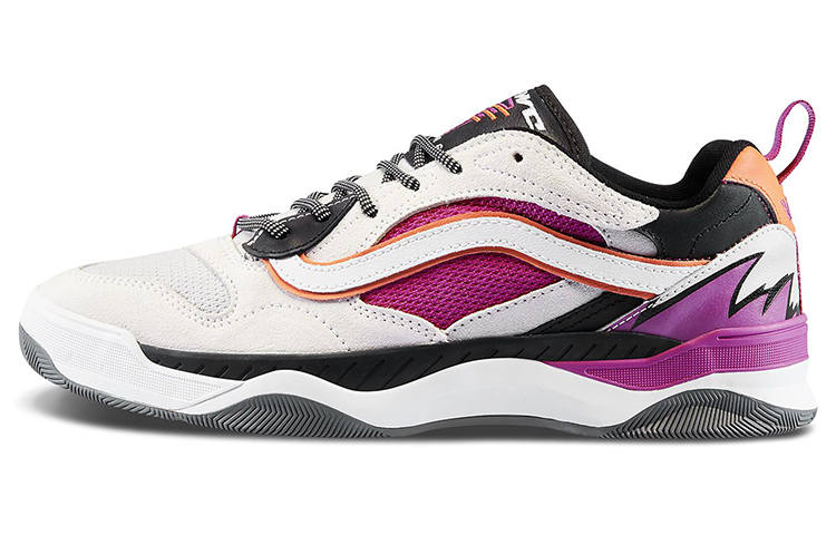 Vans Brux Wc Wear resistant Non Slip Retro Sports Shoe White Purple