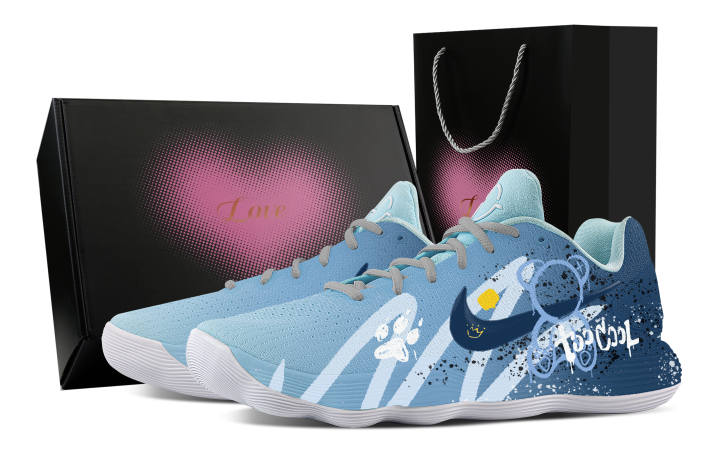 Nike Nike Hyperdunk 2017 Memphis Ice Blue, Heart Box Cushioning, Wear Resistant Low top Basketball Shoes Men's