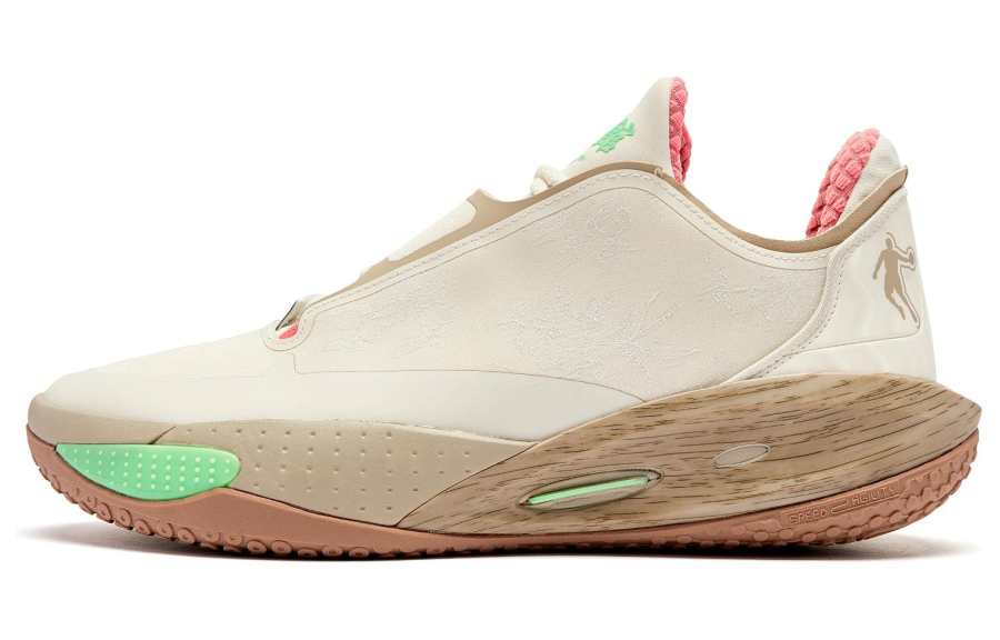 QIAODAN Thorn RISE 1.5 Vitality Cushioning Slip Resistant Abrasion Resistant Low top Basketball Shoes Men's Khaki