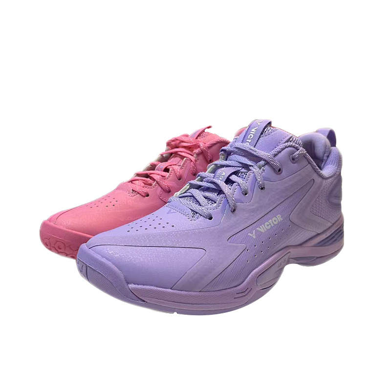 VICTOR A970NL Abrasion Resistant Low top Badminton Shoes Men's Pink Purple Mismatched