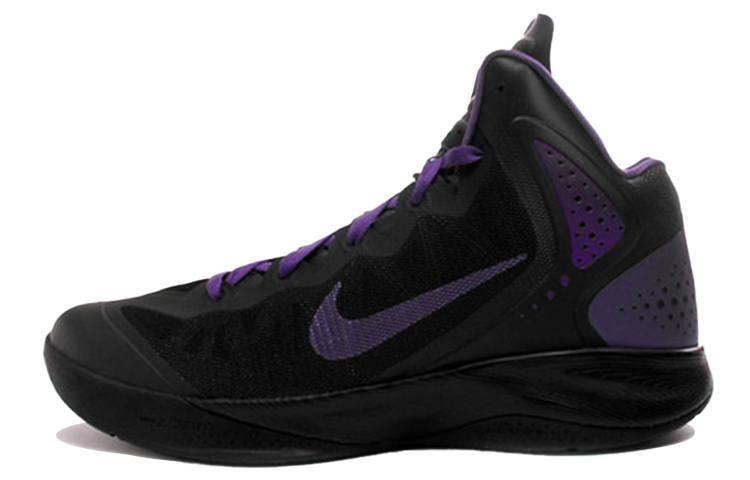 Nike Nike Zoom Hyperenforce Cushioning Slip Resistant Abrasion Resistant Mid top Basketball Shoes Men's Black Purple
