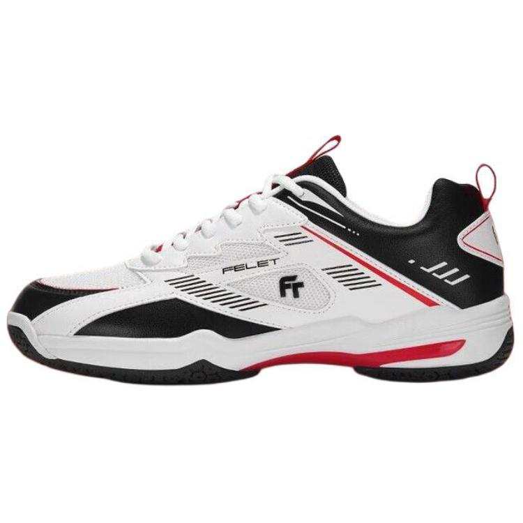 FT FELET Cushioning Slip Resistant Abrasion Resistant Low top Badminton Shoes Men's White Black