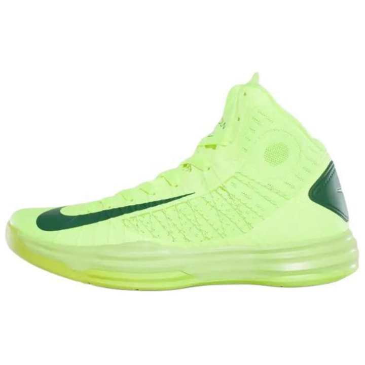 Nike Nike Lunar Hyperdunk+ Slip Resistant Abrasion Resistant Mid top Basketball Shoes Unisex Green