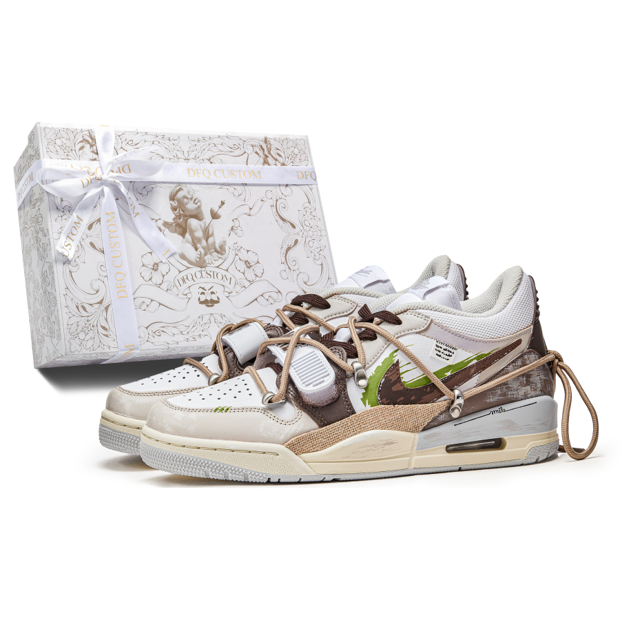 Jordan Jordan Legacy 312 Da Vinci Custom, Box, Palm Cushioning Slip Resistant Cushioning Slip Resistant Low top