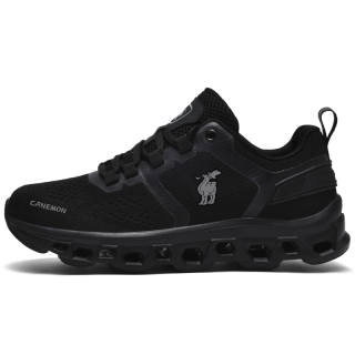 LINGHANGLUOTUO Slip Resistant And Breathable Coverage Low top Training Shoes Men's Black